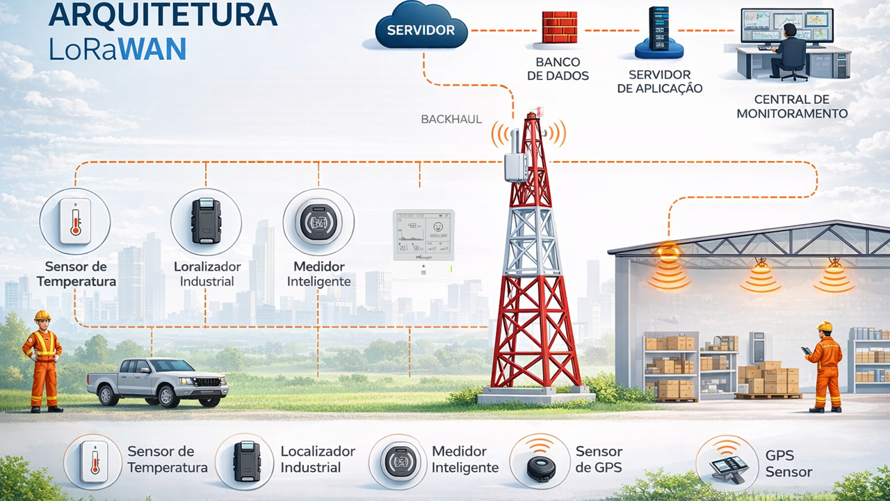 Funcionamento da rede LoRaWAN