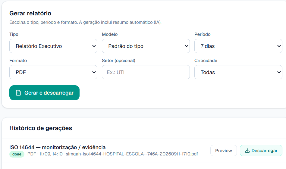 Relatórios